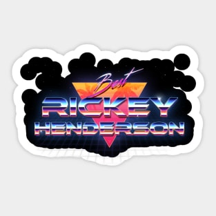 Rickey Henderson Retro Crome Art Sticker